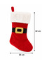 New Year's Santa Claus Stocking with Buckled Belt—Decorative Gift Boot for the Fireplace and Door—42 cm - 2