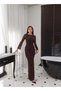 Backless Jacquard Tulle Dress