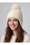 Soft Winter Women's Beanie with Fur-Lined Ears and Pom-Pom That Covers the Ears
