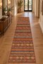Vintage Machine-Woven Rug, Washable, Non-Slip Sole, Shag Living Room Rug 0087 Terracotta Color - 6