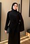 Women's Crew Neck, Side-Tie, 2-Thread Basic Modest Dress 3273 - 5
