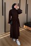 Women's Crew Neck, Side-Tie, 2-Thread Basic Modest Dress 3273 - 6