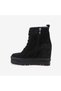Hawen Angels Women's Rubber Sole Genuine Suede Leather 12cm Hidden-Heel Boots 6200-1 - 2