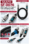 SF 0076 60W Type-C to Type-C Fast Charging Cable with LED Display - Black - 3