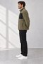 Men's Khaki Lambswool Welsoft Fleece Jacket with Full-Length Zipper and 3 Zippered Pockets - 7