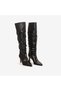 Hawen Angels Women's Genuine Leather Ruched Pointed Toe 7cm Stiletto Heel Boots 27634 - 3