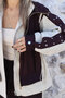 Burgundy-Paneled, Fisto-Embroidered Hooded Set - 4