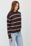 Women's Striped Crew Neck Relaxed Fit Knitwear Sweater - 3