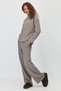 Women's Wide-Leg Pants with Front Seam Detail - 4