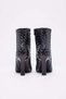 Women's Knitted Textured Pointed Toe Heeled Boots - 5