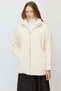 Women's Mock Neck Zipper Faux Fur Coat - 3