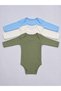 3-Piece Set for Baby Boys: Cotton-Blend Basic Baby Bodysuit Set with Rompers - 2