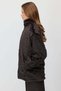Women's Mock Neck Zipper Faux Fur Coat - 3