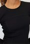 Women's Corded Fabric Corset-Style Long-Sleeved Blouse - 6