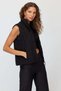 Women's Plush Mock Neck Vest with Pockets - 2