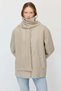 Women's Shawl Collar Detailed Oversize Short Cashmere Coat - 3