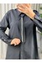 Stone Embellished Shirt with Tie 25S8608 Black - 2