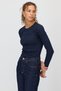 Women's Corded Fabric Corset-Style Long-Sleeved Blouse - 5