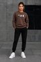 Crew-Neck Brushed Inside Chardonnay Sweatshirt Set—Seasonal 3-Piece Set with Panda Print for Women/Girls