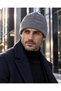 Unisex Basic Gray Knit Fold-Over Beanie - 3