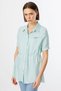Women's Mint Green Ruched Waist Blouse with Button-Front Design 03342 - 2
