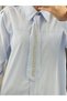 Stone Embellished Shirt with Tie 25S8608 Blue - 4