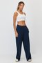 Women's Wide Leg Sweatpants with Elastic Waist - 2