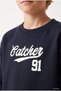Boys' Crew Neck, Drop-Shoulder Printed Sweatshirt - 6