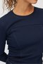 Women's Corded Fabric Corset-Style Long-Sleeved Blouse - 7