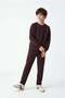 Boys' Crew Neck Raglan Sleeve Sweatshirt with Seam Detail - 3