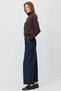 Women's Wide-Leg, Belted, Drapey Denim Pants - 5