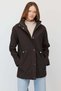Women's Hooded Mock Neck Trench Coat - 3