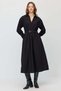 Women's Belted Classic Collar Long Poplin Dress - 3
