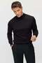 Men's Half Fisherman Plain Knit Sweater - 4