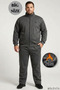 Plus-Size Men's Fleece-Lined 3-Ply Heat-Retaining Winter Sweatsuit Set 3XL-6XL
