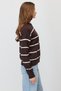 Women's Striped Crew Neck Relaxed Fit Knitwear Sweater - 4