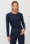 Women's Corded Fabric Corset-Style Long-Sleeved Blouse - 2