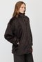 Women's Mock Neck Zipper Faux Fur Coat - 4