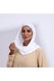 Open Triangle Veil Set with Hat - Off White - 6