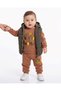 Boys' Winter 3-Strand Brushed Inside Puffer Vest Set (Sizes 6, 9, 12, 18, and 24 Months) – Stylish 3-Piece Top and Bottom Set - 4