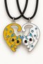 Best Friends Figurine Pair Necklace – Multicolored Pair Necklace - 2