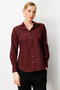 Women's Cotton Burgundy Polo Shirt with Polo Collar 03049 - 2
