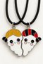 Best Friends Figurine Pair Necklace – Multicolored Pair Necklace