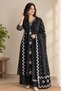Premium cotton Anarkali type Salwar set stitched with thread work on the sleeve and neck - 2