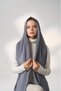 Chiffon Veil Quarter Padded Front Grey - 2