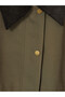Peak New Season Khaki Plus-Size Velvet-Collar Women's Jacket with Boat Neck - 5