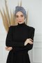 Adjustable Cotton Turban-Light Grey - 2