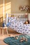 100% Cotton Patchwork-Patterned Baby Duvet Cover Set, 4-Piece Set (100x150)