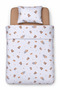 100% Cotton "Sleeping Bear" Teddy Bear Print Duvet Cover Set, 4-Piece Set (100x150)