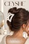 Pinterest Pearl-Adorned Elegant Medium-Sized Imported Clasp Hair Clip | Clasp Hair Clip with Pearl Accents - 3